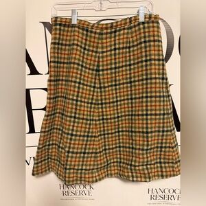 Vintage Pendleton Wool Plaid Skirt – USA Made – 30” Waist